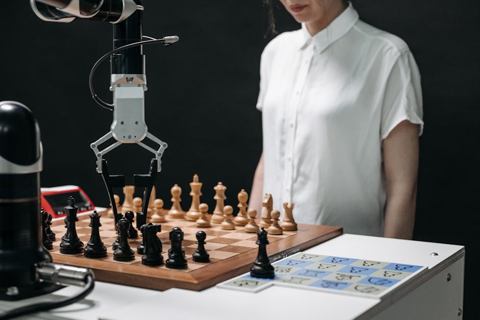 Person pointing at a generative AI interface on a touchscreen